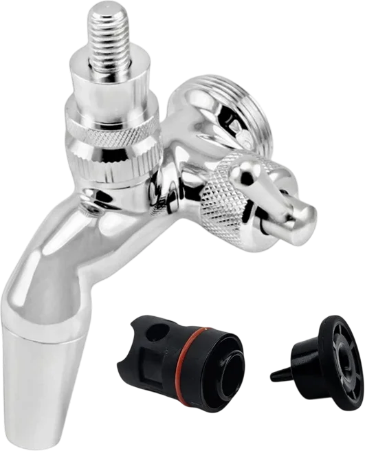 KegLand NukaTap - FC - G2 Flow Control Faucet Stainless Steel Adjustable Tap Home Brewing (Free Plastic Handle)