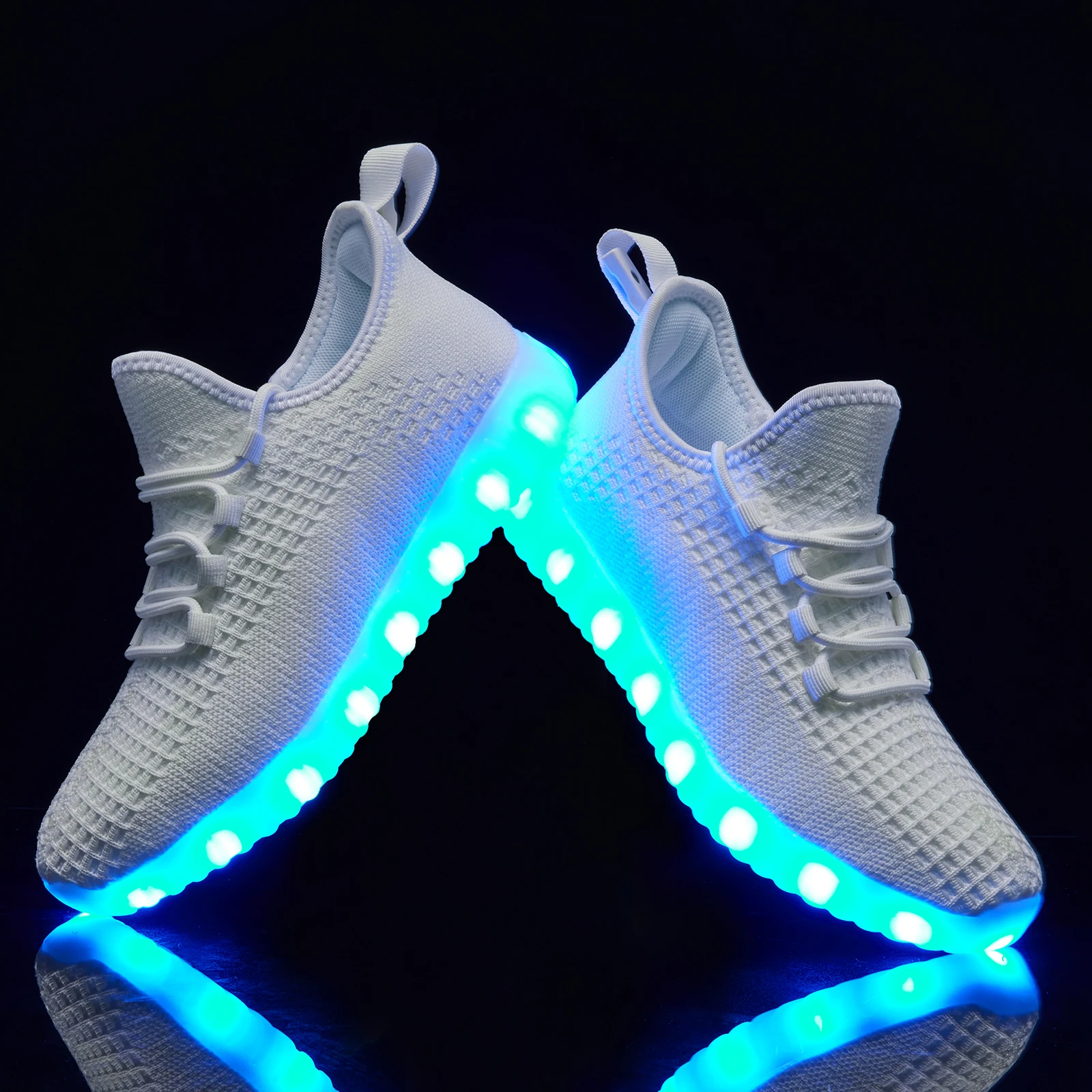 Tägliche Freizeitschuhe für Herren, Schuhe mit schillernden Lichtern, atmungsaktive Mesh-Laufschuhe, weiche und bequeme Herrenschuhe – Detail 13