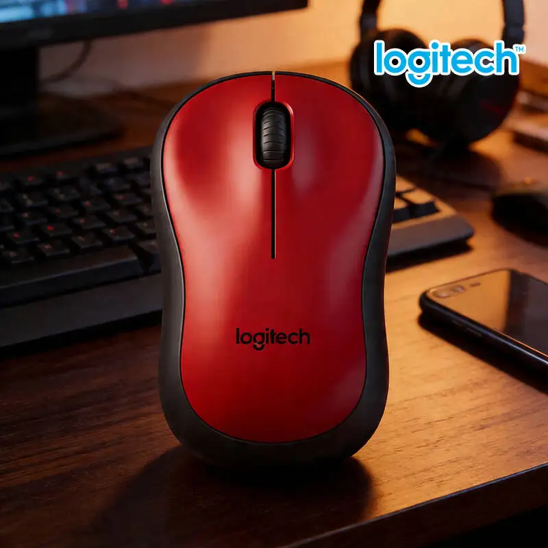 Logitech M220 Quiet Mouse 3 Buttons Compact Lightweight 18-Month Battery Compatible Windows macOS Linux System Tool Accessory