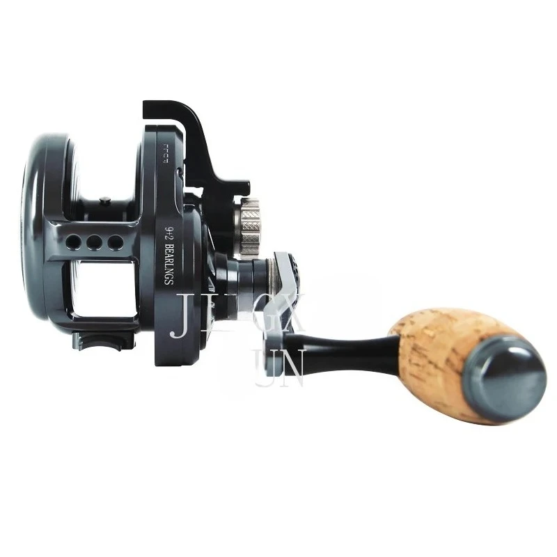 Full Metal 30kg Power Drag Fishing Trolling Reels TF400R/L Conventional Tuna Sea Boat Overhead Slow Pitch Jigging Reel