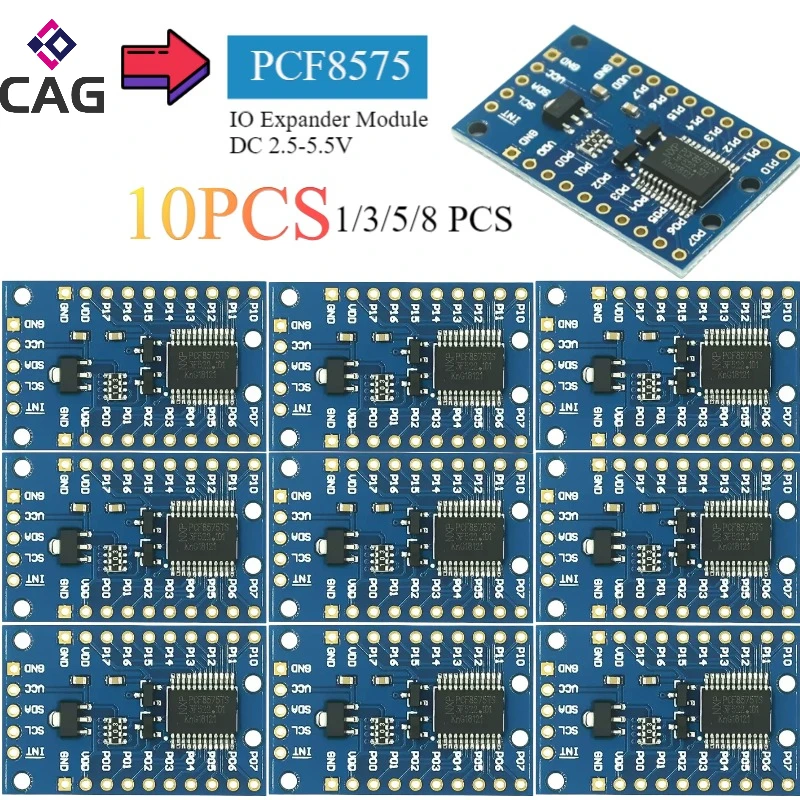 1-10pcs PCF8575 Module Expansion IO port Expander board DC 2.5-5.5V I2C communication control 16 IO ports For Arduino