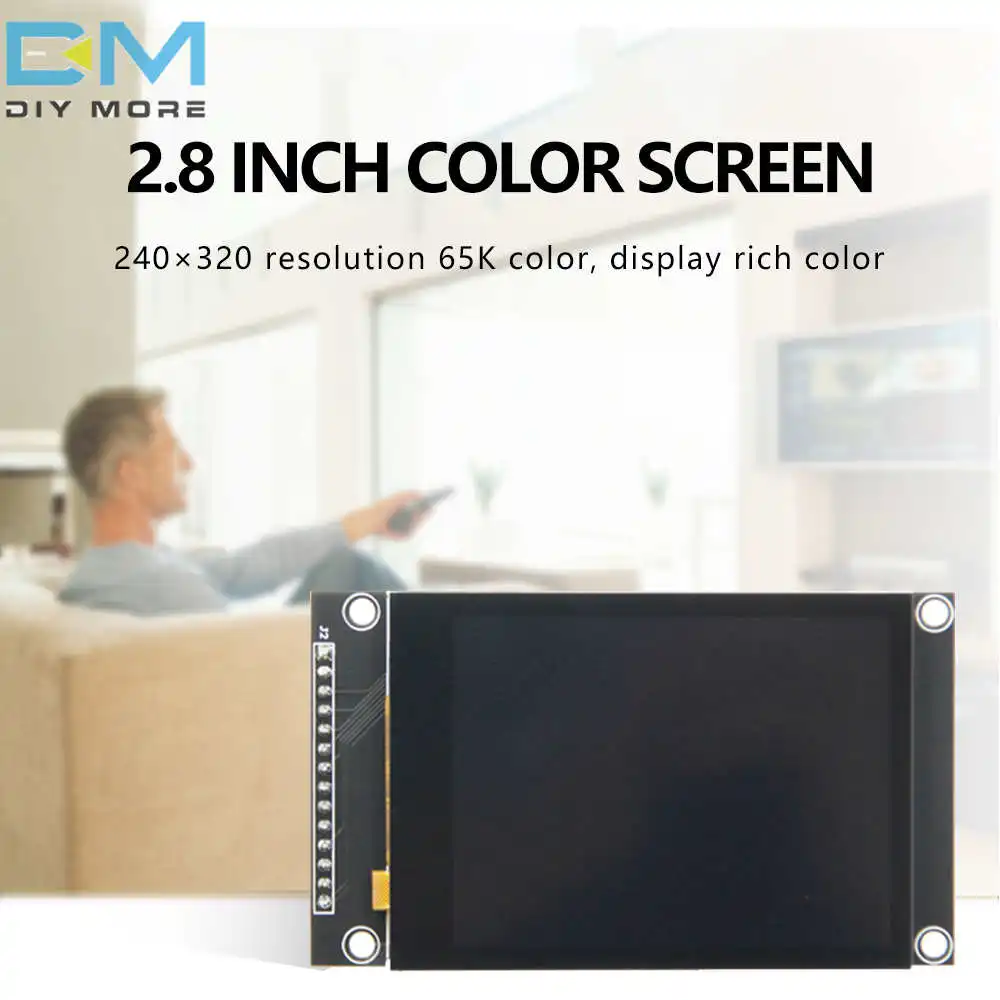 Imagem -02 - Tft Lcd Capacitivo Touch Screen Display Module Ips Ângulo de Visão Completa 240x320 Serial Ili9341v 5v Ips 4w-spi 5v