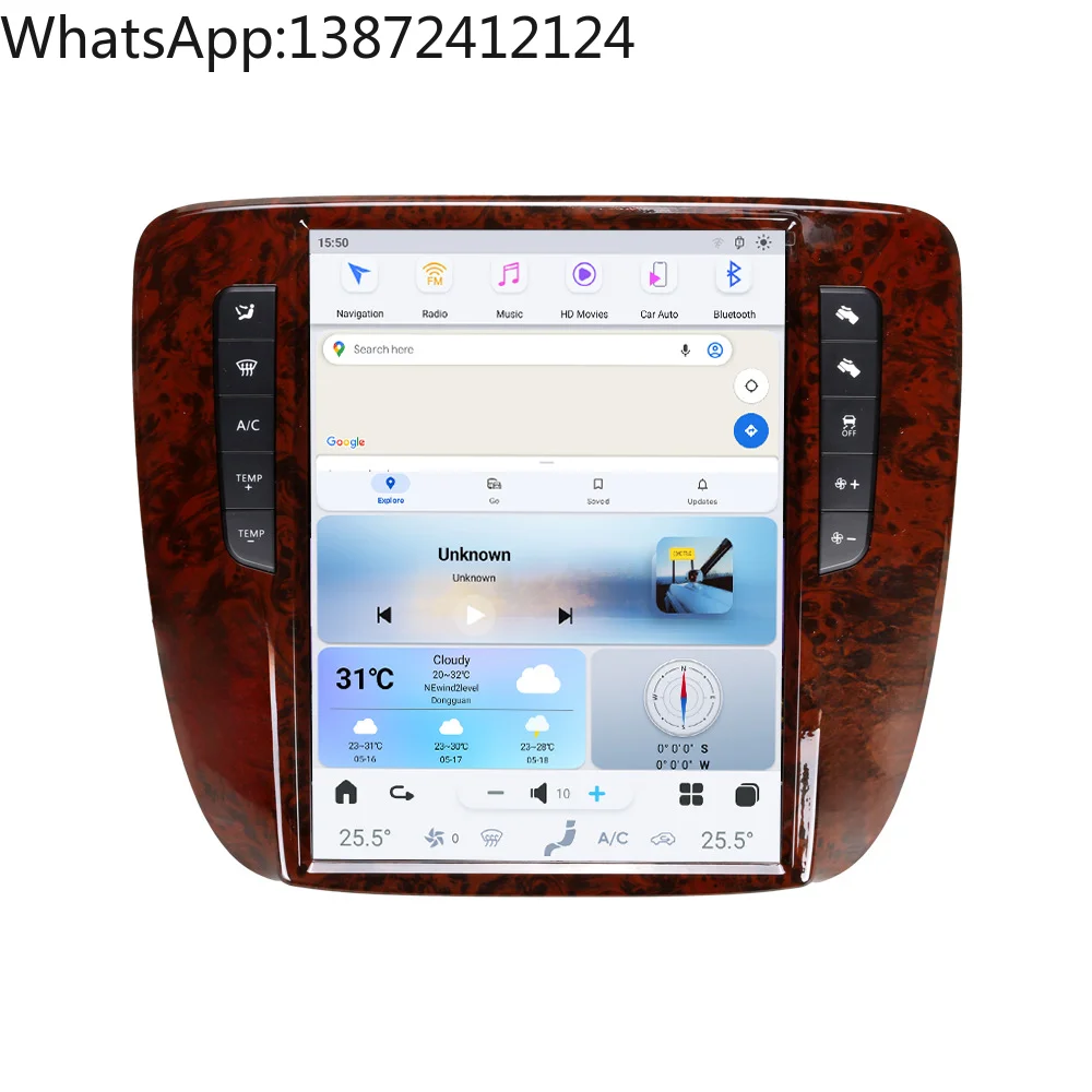 

12.1" Android 13 Tesla Style for GMC Yukon for Chevrolet Tahoe for Chevrolet silverado 2007 - 2012 Car Radio Multimedia Player