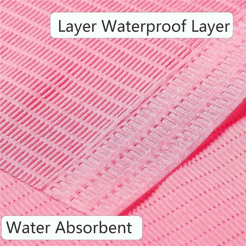 X18A-250PCS Disposable Nail Art Table Towels Mat 13 X 17Inch Waterproof Nail Art Mat Paper Sheet Clean Pads Tattooing Pink