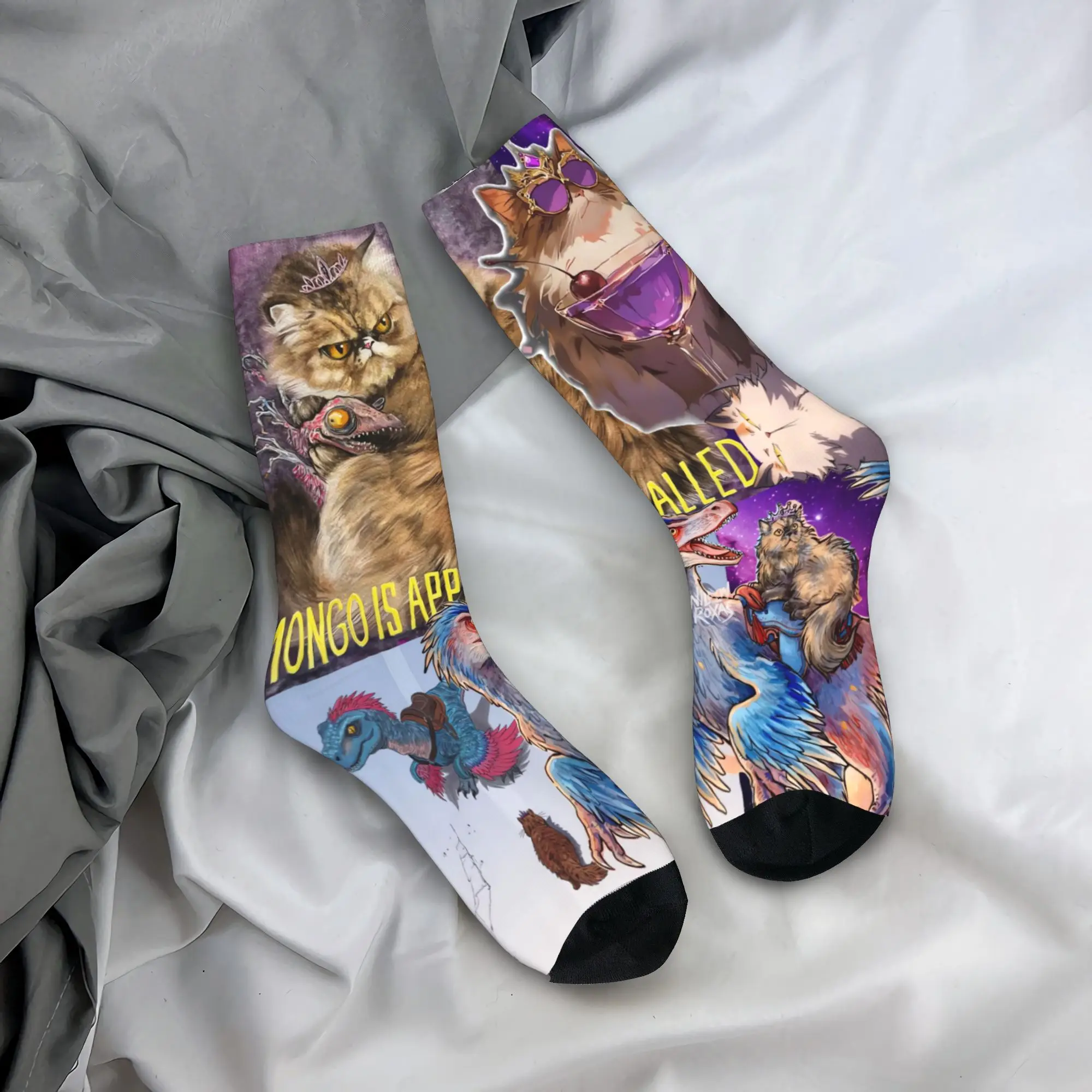 Couple Socks Donut Cat Dungeon Crawler Carl  (3)  Stockings Spring Funny Soft Socks Graphic Outdoor Non Slip Socks
