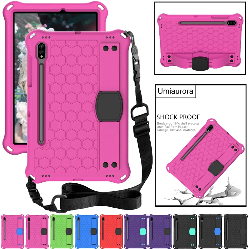 

For Samsung Tab S7 S8 S9+ S10 FE Plus 13.1 inch SM-X620 12.4" SM-X820 X610 X520 X510 Kids Shockproof EVA Stand Tablet Case Funda