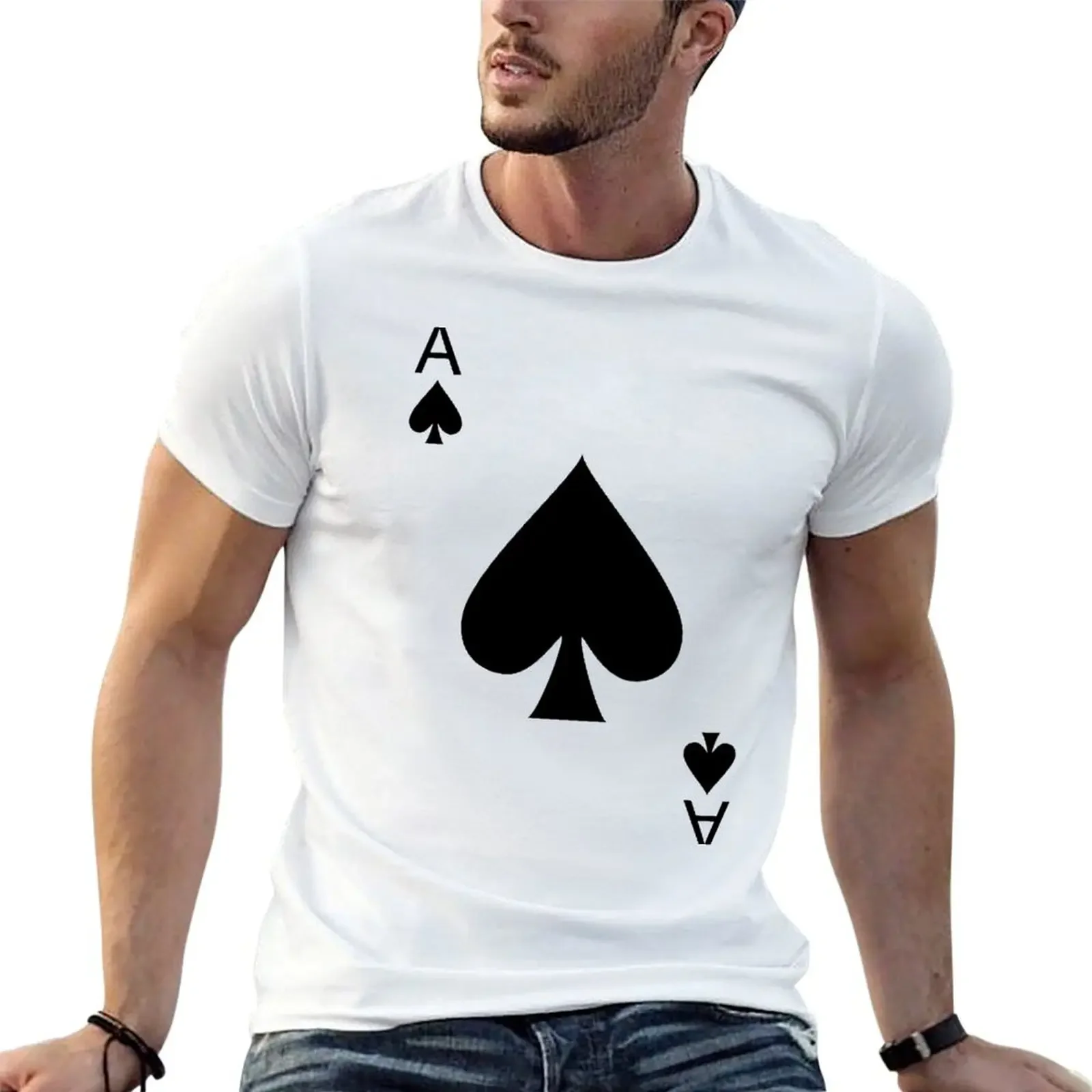 

Ace Of Spades Playing Cards Cards Poker T-Shirt anime tshirt sports fans sweat designer shirts shirts men