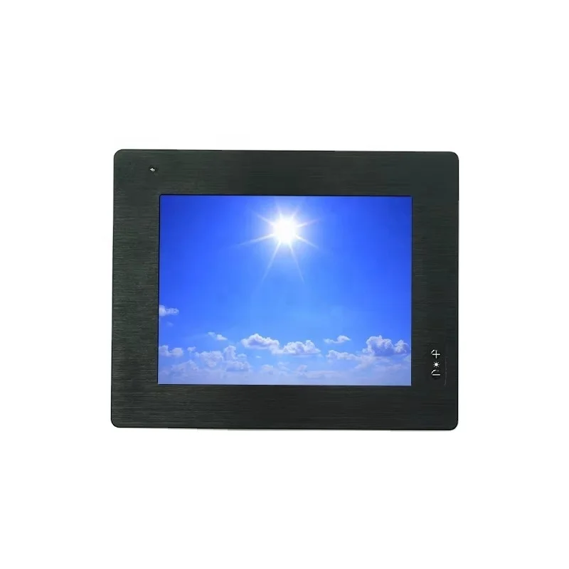 Tela sensível ao toque resistiva de 8 polegadas 1000nits com sensor de luz 12V 24V DC entrada Novo produto