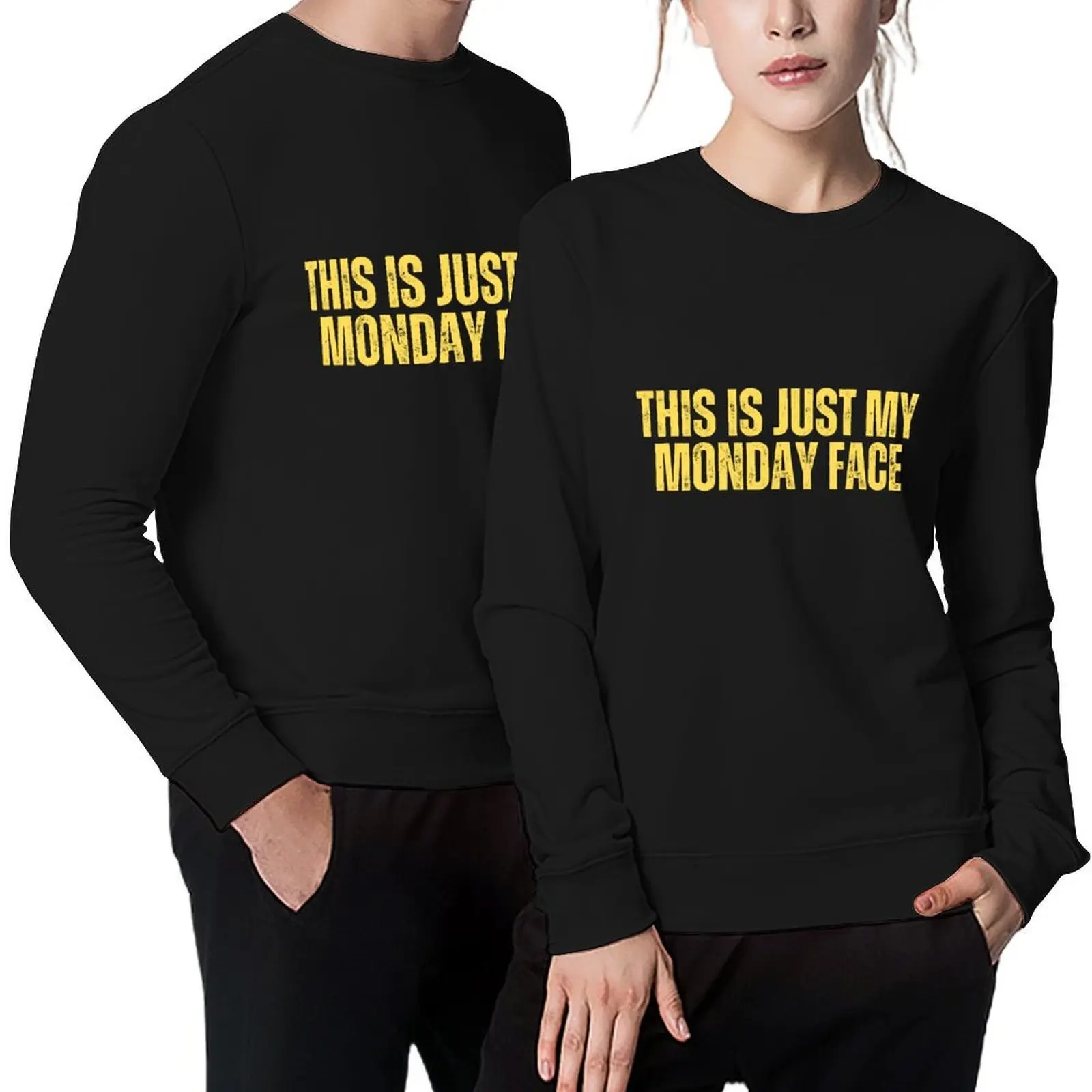 بلوفر This Is Just My Monday Face للرجال، قمصان برسومات جرافيكية، ملابس رجالية، ملابس رجالية، سويت شيرت بقلنسوة