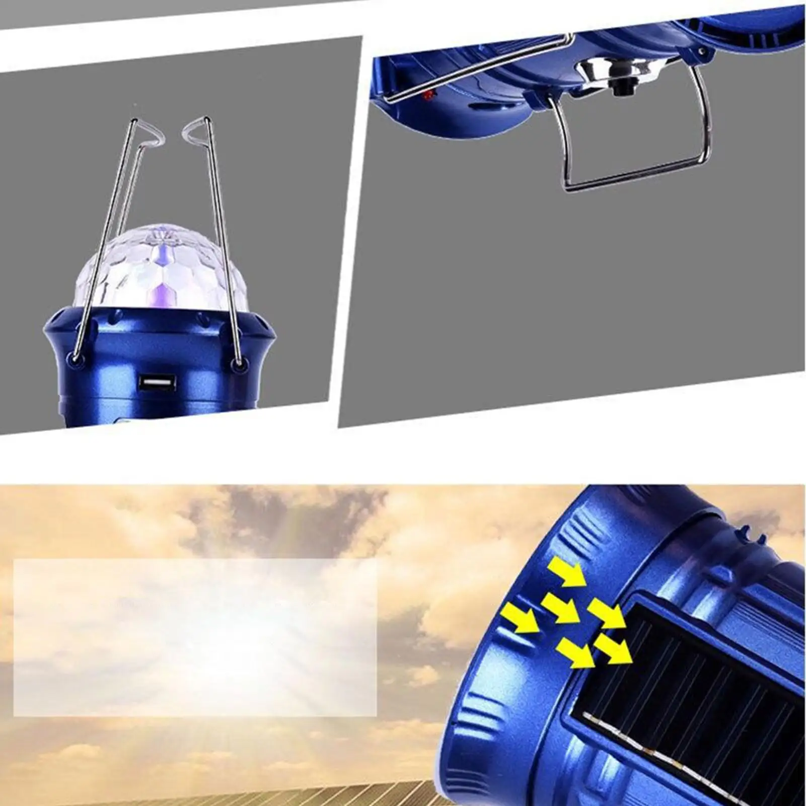 

Кемпинговый фонарь, портативный красочный светодиодный фонарь, перезаряжаемая уличная лампа для пеших прогулок, скалолазания, рыбалки, пикника, патио, зимы