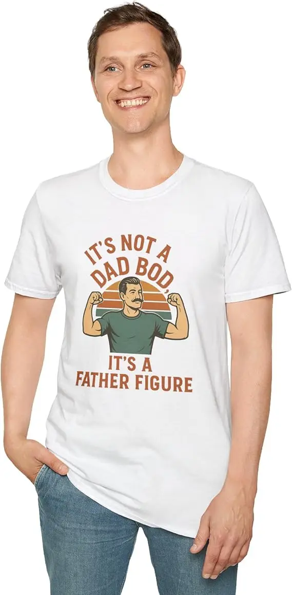 Lustiges Vatertags-T-Shirt, Es ist kein Papa-BOD, es ist eine Vaterfigur, lustiges Retro-Vintage-Geschenk für Papa, Y2k Herrenmode Witz-T-Shirt – Detail 5