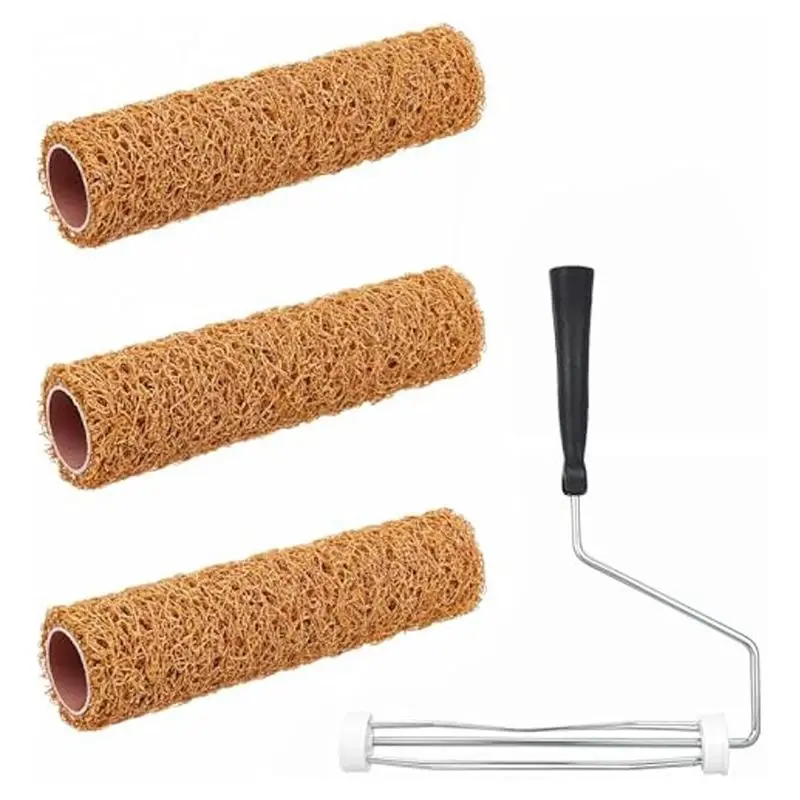 A24F-Textured Paint Roller Set,9Inch Small Textured Roller For Painting Walls Popcorn Ceiling,Home Improvement Paint