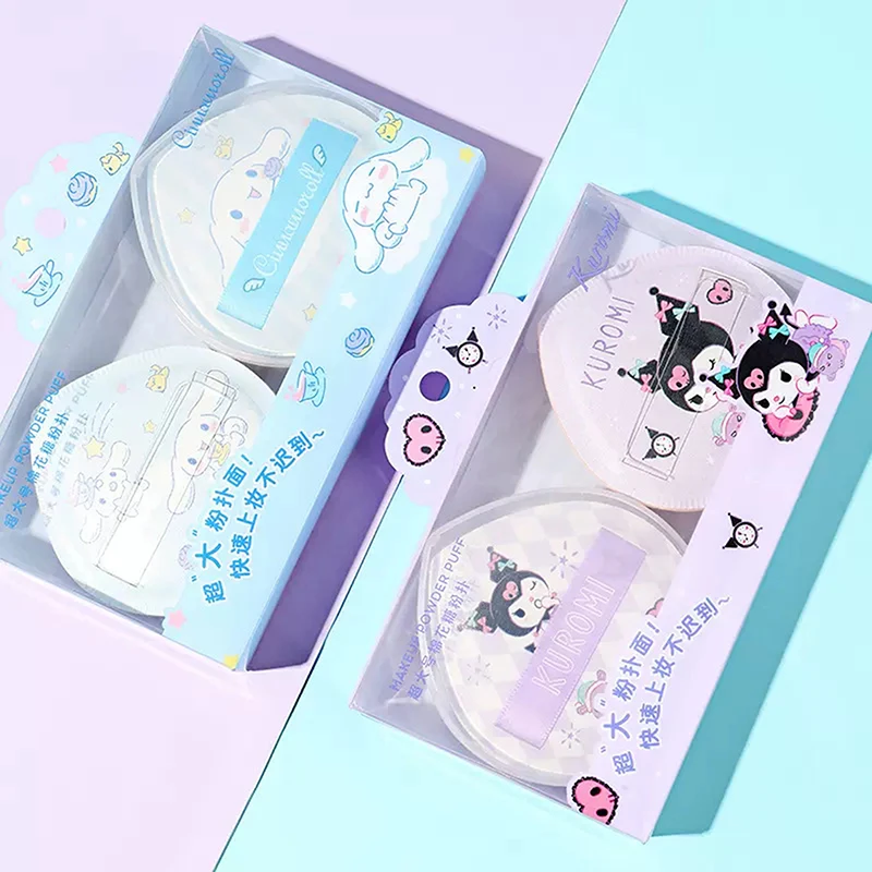 2PCS Sanrio Makeup Sponge Puff Kuromi Makeup Concealer Super Soft Elastic Cotton Face Base Make Up Cosmetic Puff Beauty Tools