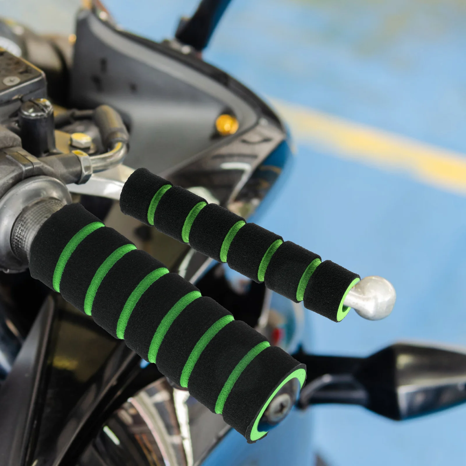 

4pcs Sponge Handlebar Grips Comfortable Non-Slip Motorcycle Mountain Bike Scooter Handle Grips Replacement Cover Bicycle