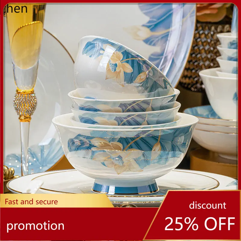 

ZML tableware set, new Chinese-style household high-end dish set, a gift for housewarming