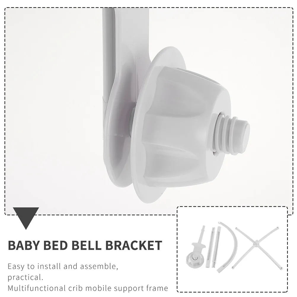 Baby Crib Mobile Bracket with Hanging Holes – Easy Install Smooth Surface Crib Accessory Arm Stand