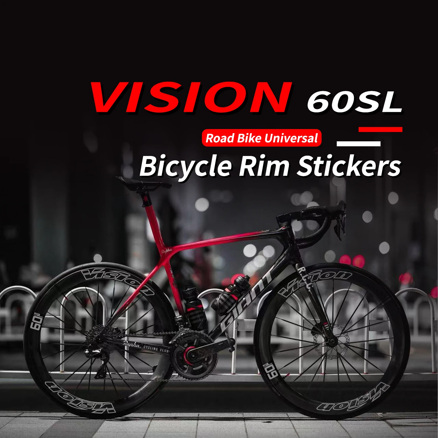 Blade Stickers Bike Loop Bike Rainbow Pattern 7, 76 * 1, 22 Inch Axle Cover Best Rider Gift for Motorcycle Helmet Car
