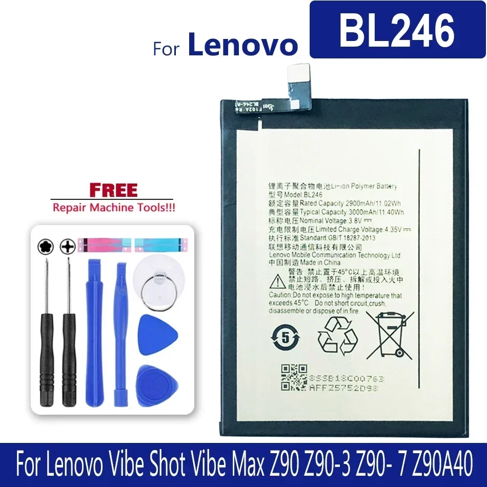 Аккумулятор для Lenovo Vibe Shot, Max, Z90, Z90-3, Z90-7, Z90a40, BL246, номер отслеживания