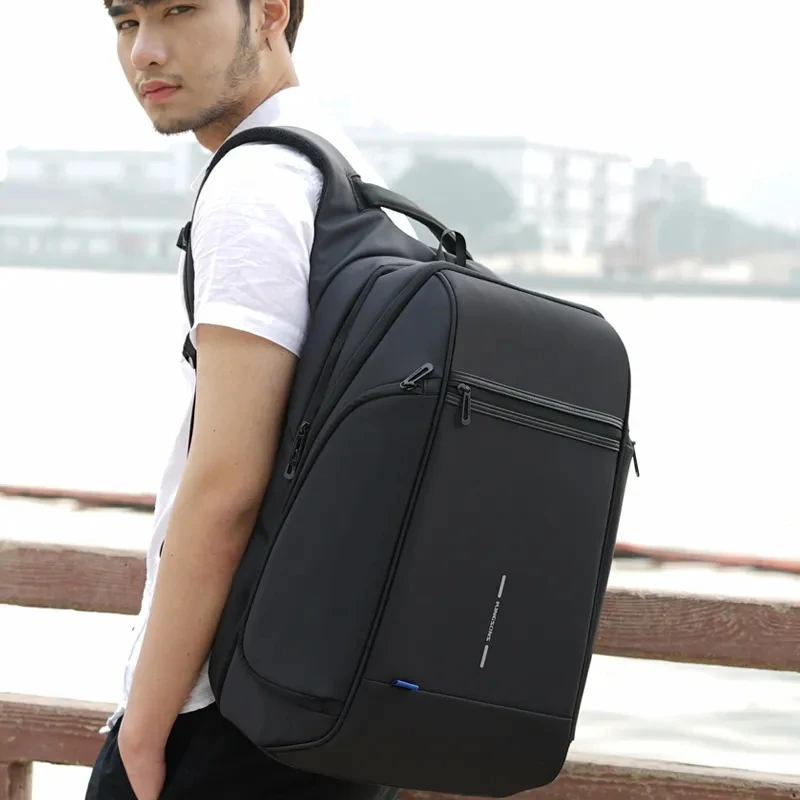 Kingsons 15 17 inch Laptop Man Backpack USB Recharging Multi-layer Space Travel Male Bag Anti-thief Mochila