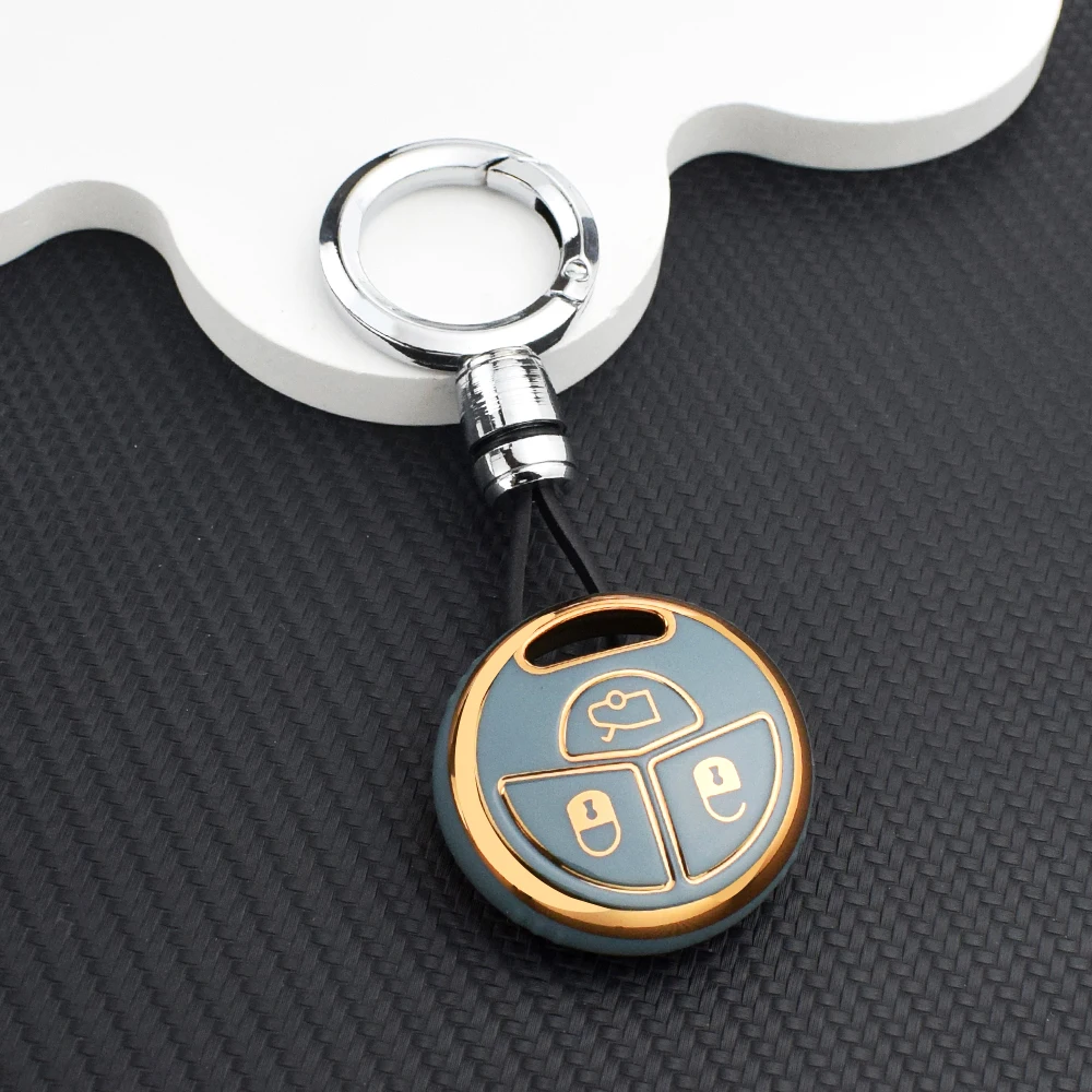 Soft TPU Key Cover for Toyota Vios NPC93 Altis Corolla Prius Corolla RAV4 Malaysia Round Key Southeast Asia Key Case Key Rings