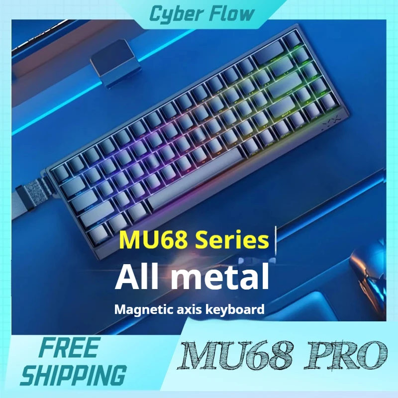 Iyx Mu68 Pro Magnetic Switch Gaming Keyboard Aluminum Alloy 8000hz Quick Trigger Mechanical Keyboard Hot Swap Socd/Rs Custom