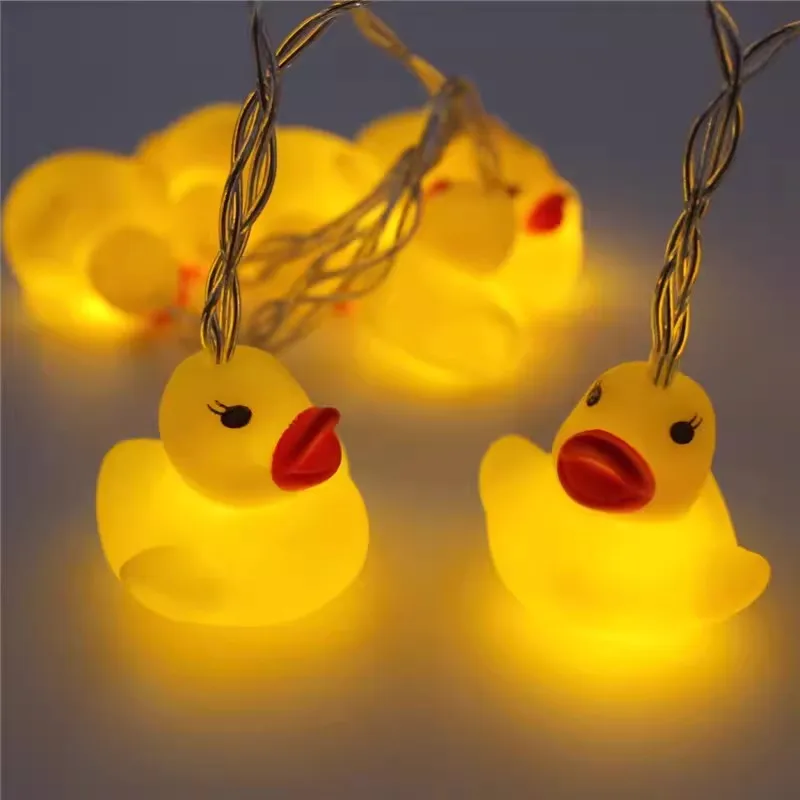 LED String Lights for Party Decoration, Enamel Animal, Yellow Duck, New