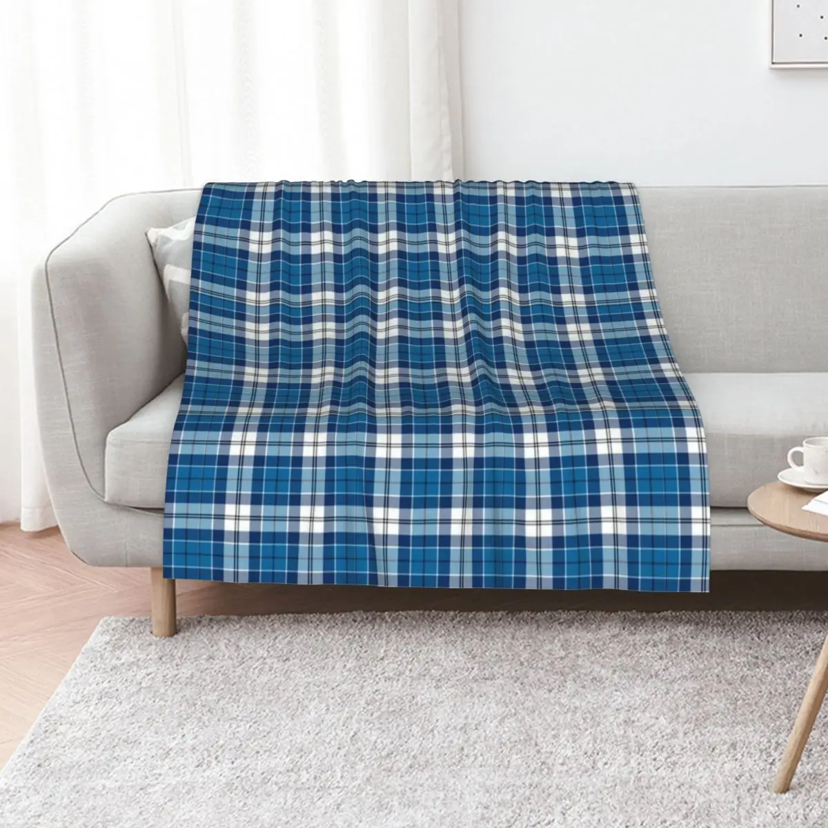 Плед Clan Hutton Tartan, уютный плед, нелиняющий и сохраняющий цвет