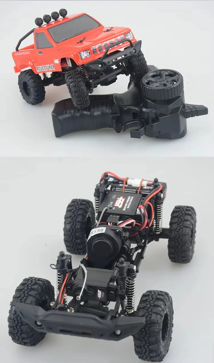 Vehículo todoterreno Rgt con Control remoto, Mini coche de escalada eléctrico de simulación, modelo de juguete interactivo divertido para niños, regalo, 1/24