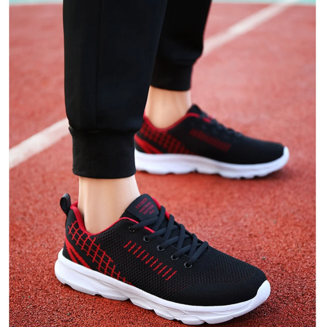 Men's shoes Men's casual shoes Breathable mesh shoes Running shoes mesh top lace-up sneakers