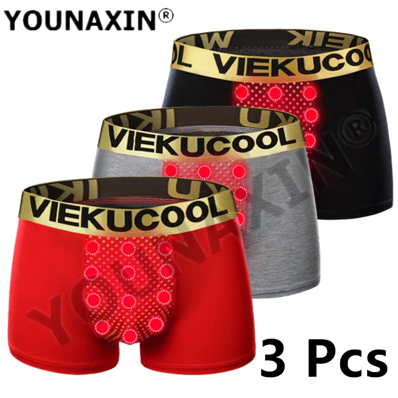 3 Pieces Big Size Men Underwear Breathable Boxer Shorts Underpants Undies Boy Panties Knickers Male Trunks L XL 2XL 3XL 4XL 5XL