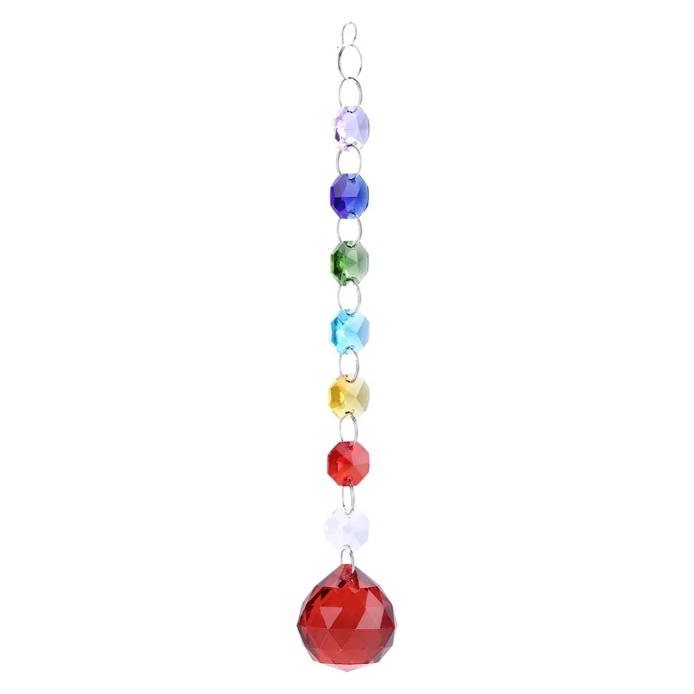 Colorful Crystal Rainbow Suncatcher Handmade Prisms Hanging Decor Hanging Pendant Decoration Yellow Color