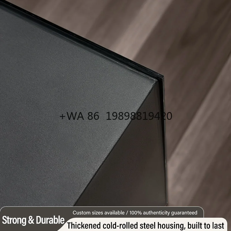 Recessed Electric Fireplace with Tempered Glass & Real Log Flame, Adjustable Brightness,  Heater for Living Room Hotel