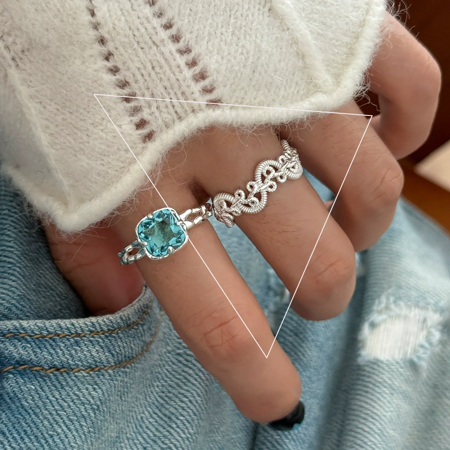 Women's 925 Sterling Silver Bow Tie Open Finger Ring, Cute Design