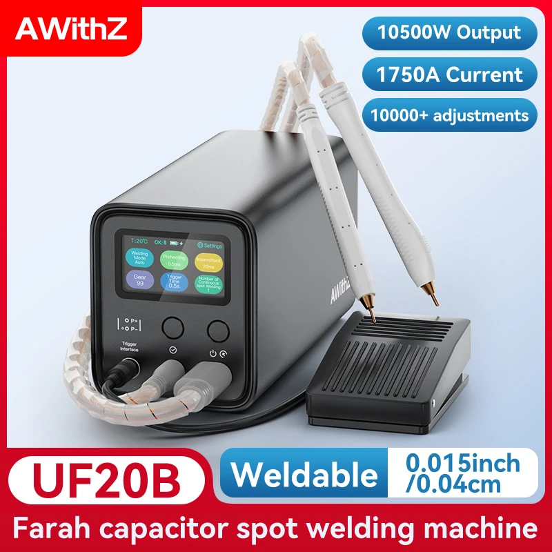 AWithZ 10500W Spot Welder Super Farad Capacitor Spot Welding Machine 18650 Lithium Battery DIY Nickel Sheet Welding Machine EU