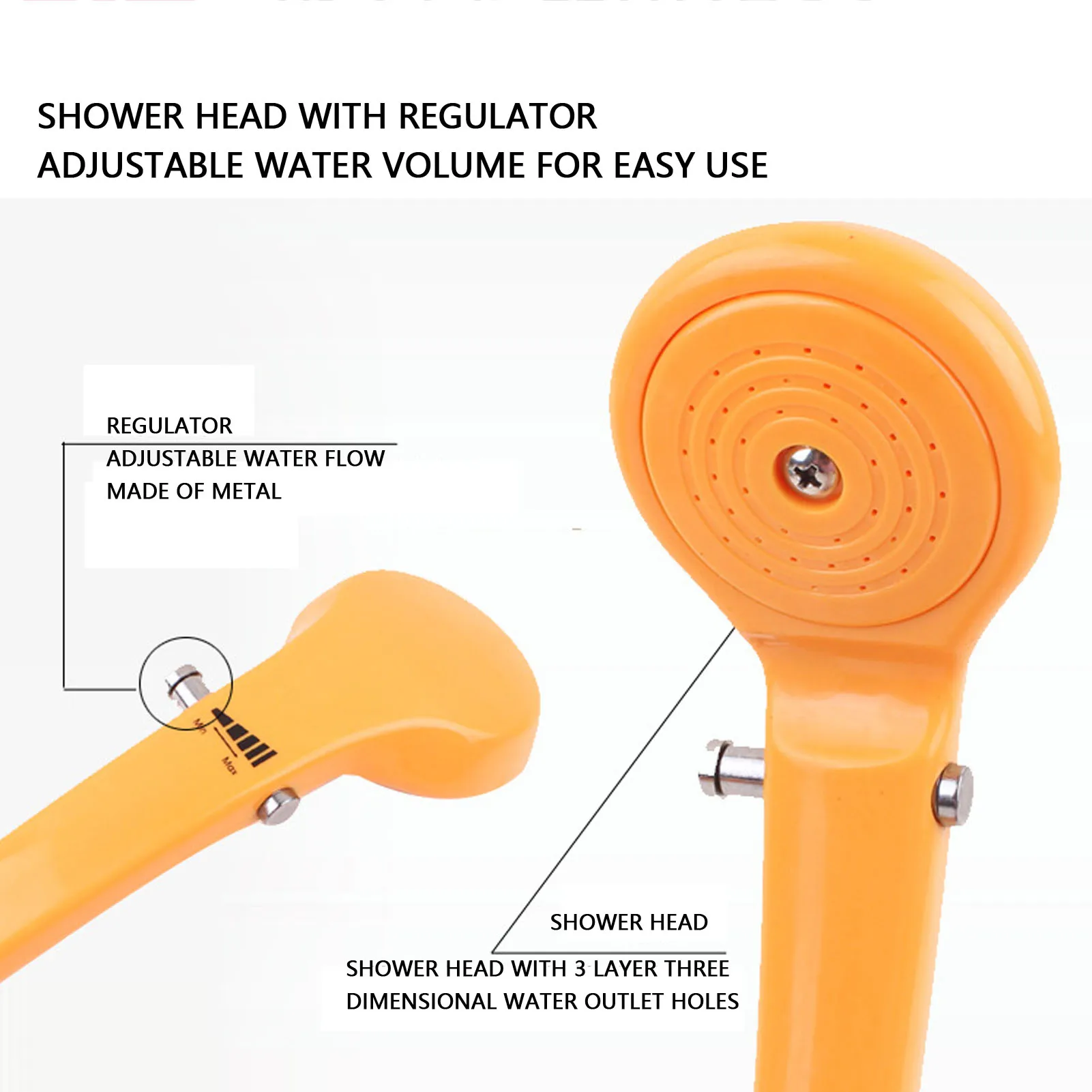 

36W Car Plug Shower Kit - Portable Electric Vehicle Mounted Shower for Outdoor Camping Car Washing Irrigation (Orange)