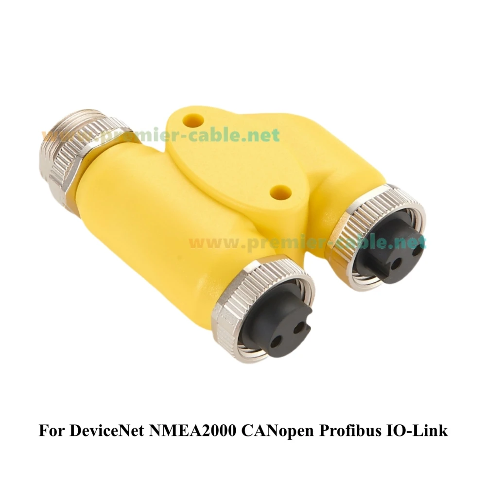 2 Pin 3 Way Mini verandering 7/8 "-16UN Y H Splitter IP67 Waterdichte 7/8" Man-vrouw Mini-snelle Ronde Rechte Connector