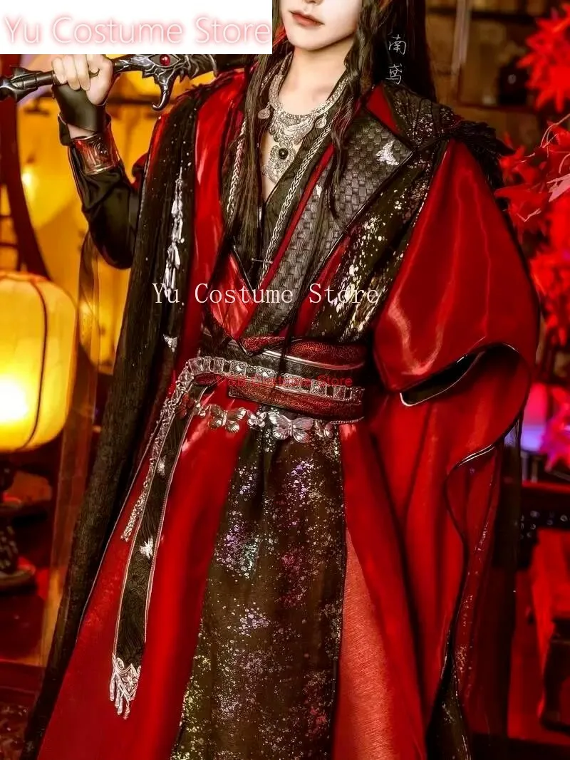 Hua Cheng Cosplay Costume TGCF Ghost King Clothings Heaven Officials Blessing Halloween Outfits  Anime Tian Guan Ci Fu Hanfu