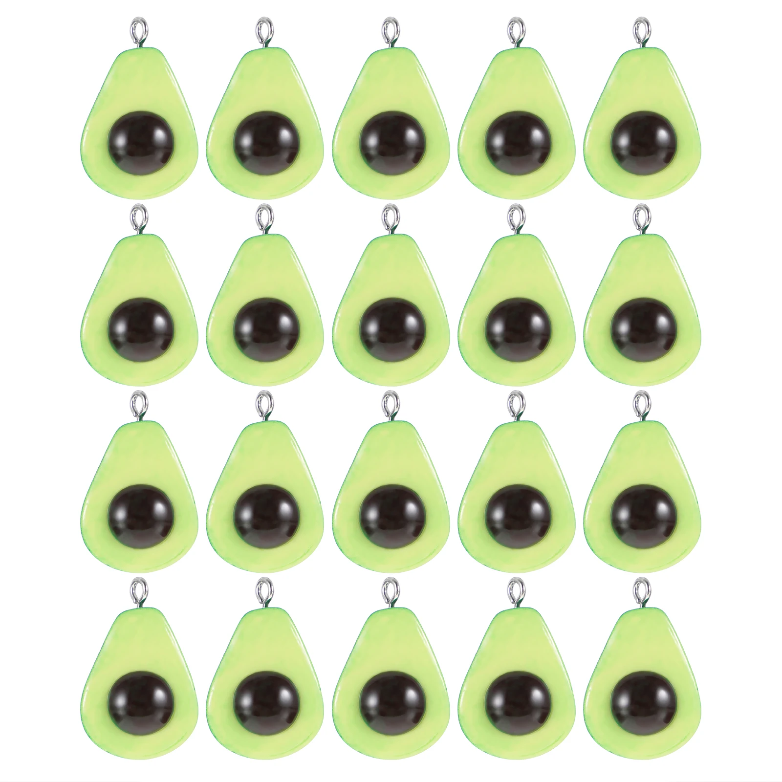 

20pcs Avocado Pendant DIY Charms Jewelry Beads Shaped Accessories for Making Necklace Bracelet Craft Project Decor
