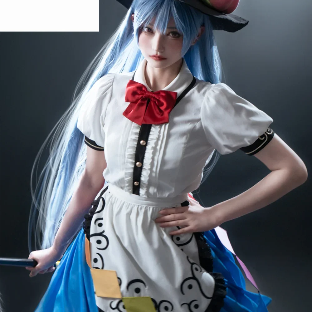 Touhou Project Hinanawi Tenshi Dress Cosplay Costume Cos Game Anime Party Uniform Hallowen Play Role Clothes Clothing