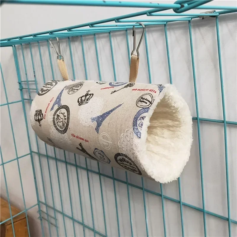 Hamster Cage Ferret Tunnel Hammock For Rat Warm Hamster Tube Toy Hanging Bed Cage For Hamster Rabbit Guinea Pig Small Animals