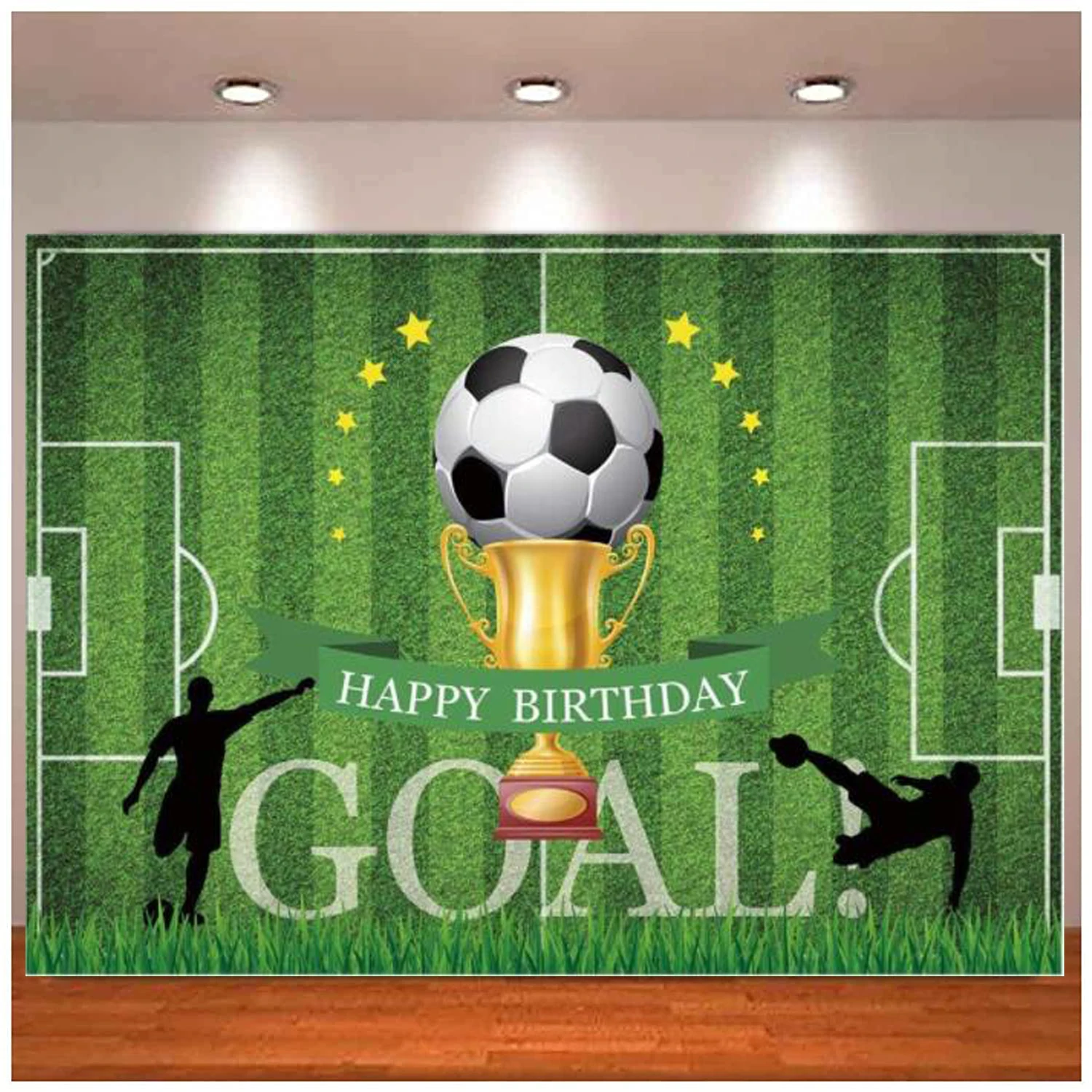 

Photography Backdrop For Boys Birthday Party Soccer Football Field Score Goal Sports Themed Cake Table Decor Banner Background