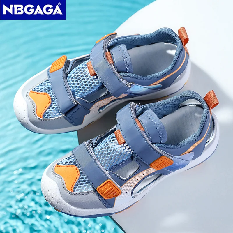 Sandal Olahraga Sejuk Musim Panas untuk Anak Laki-laki Sepatu Pantai Kasual Luar Ruangan Sandal Fashion Anak Anti-selip Nyaman