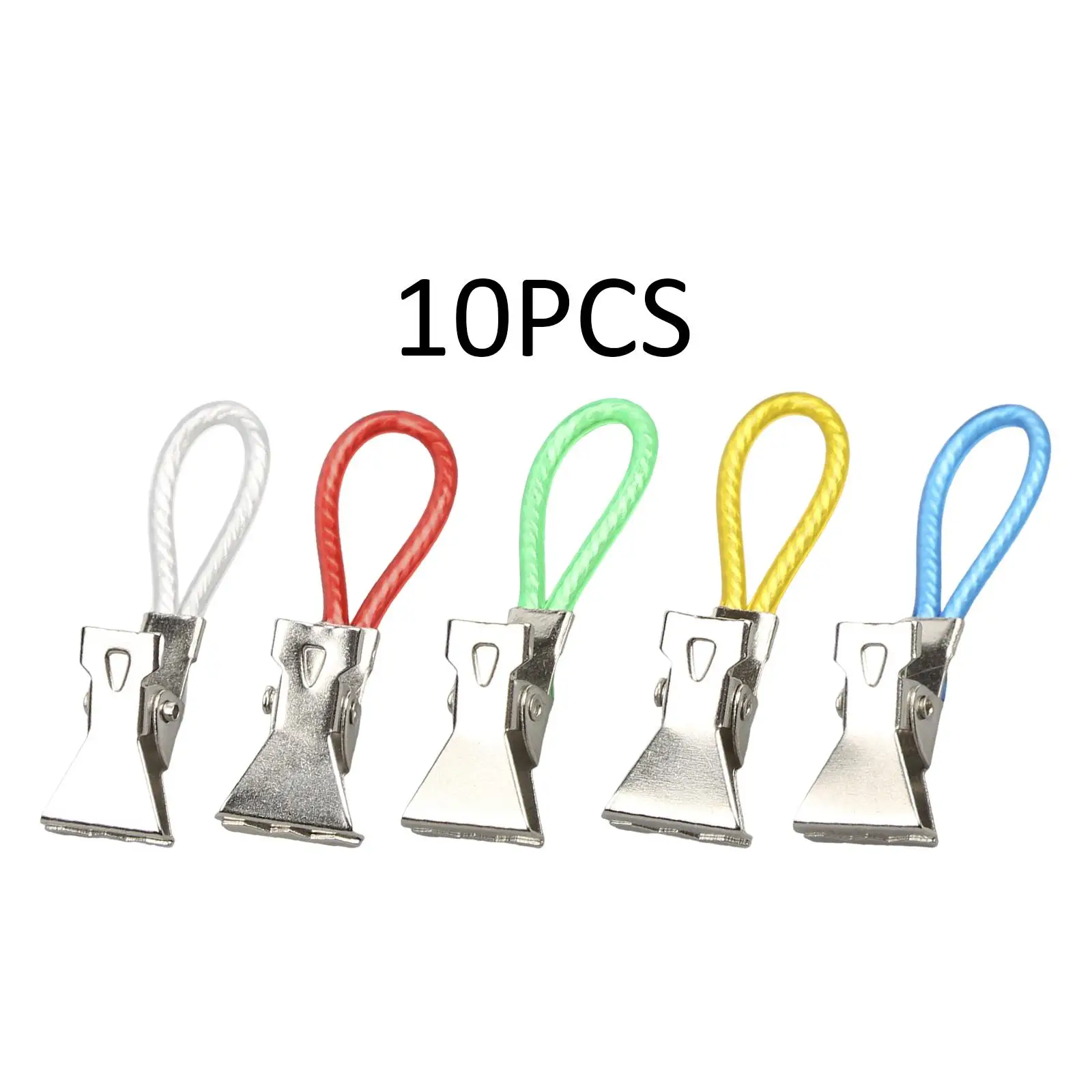 10Pcs Tea Towel Hanging Clips Towels Clips with Hanging Loop for Small Clothes Oven Mitts Tea Towels Dish Towels Shower Curtain