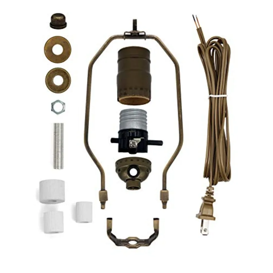 Lamp Kit for Liquor Bottles, Wine Bottles - Includes All Adapters, Socket, Cord and Harp