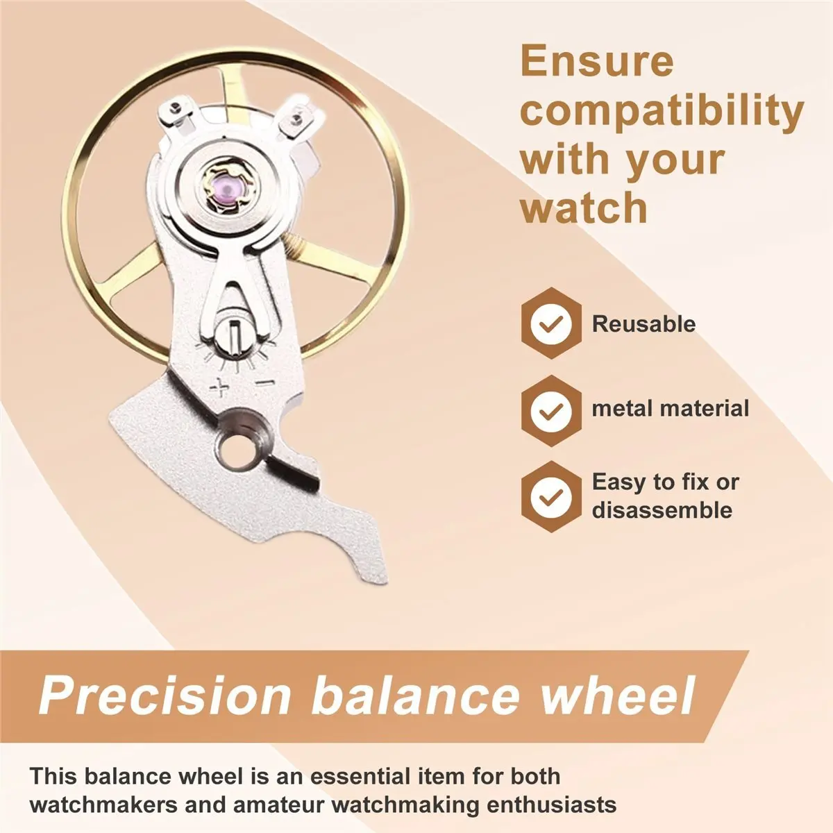 

Precision Balance Wheel for ETA 2824 2834 2836 Swiss Watch Movements - Essential Repair Part for Watchmakers