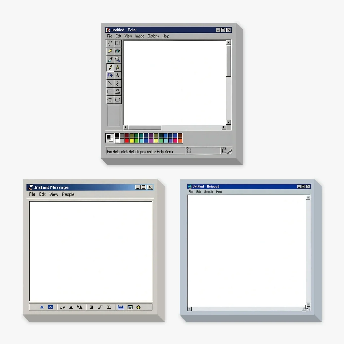 Haftnotizen, 3 Typ, 150 Blatt, Retro-Computer-Zeichenblock, quadratisches Design, perfekt für Künstler und Büro, ideal zum Erstellen