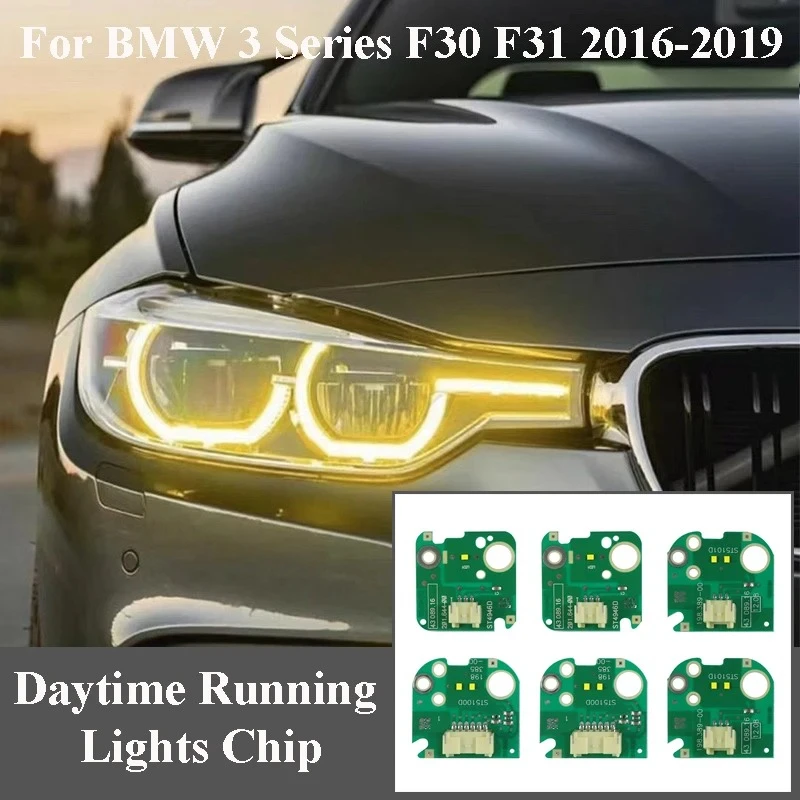 2016-2019 F30 For BMW F31 LCI Yellow Angel Eyes DRL Boards 318 320 340 330 i d LED Headlight Modules Daytime Running Lights Chip