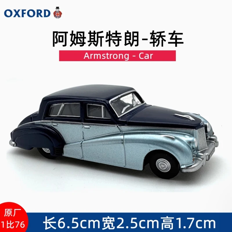 OXFORD Armstrong Limousine-Automodell aus Druckgusslegierung im Maßstab 1:76, schwarze Klassiker, Souvenir für Erwachsene, Geschenk, statische Anzeige