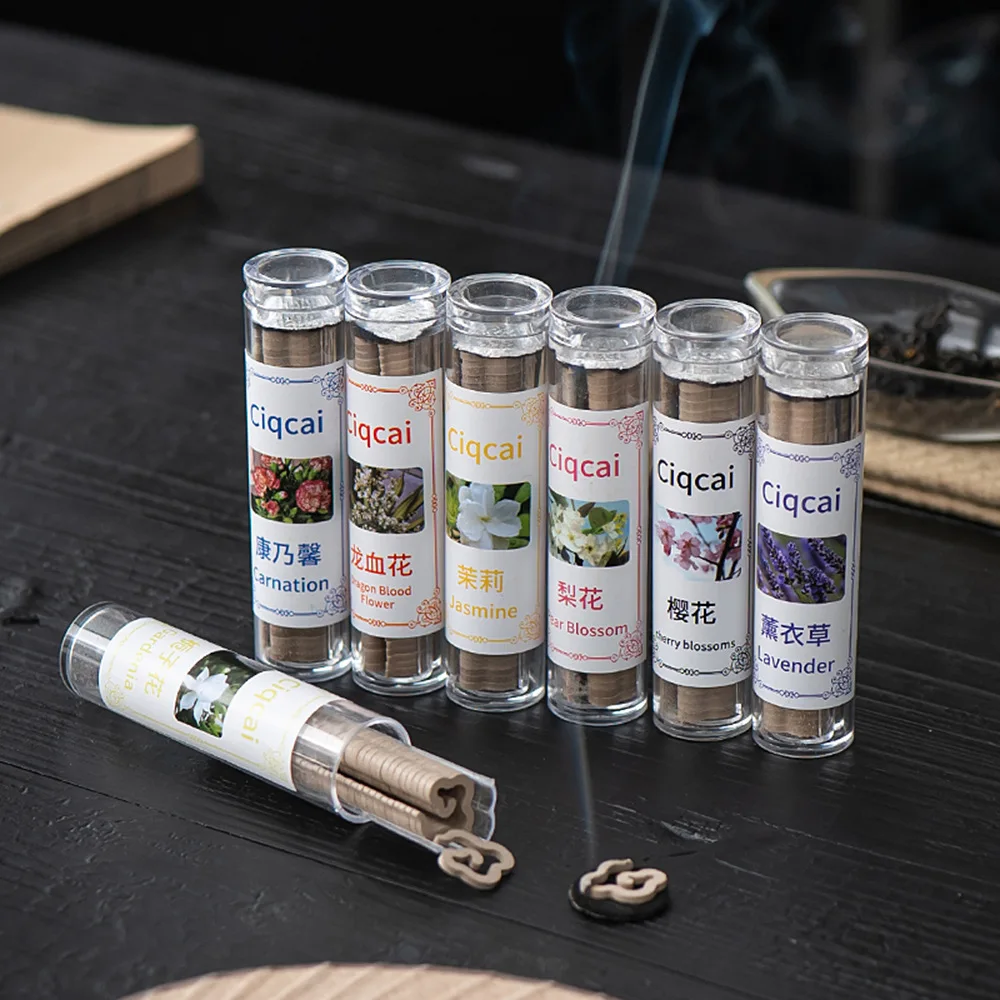 Special Shape 42pcs/tube Incense, Natural Jasmine Lavender Sandalwood Mini Incense for Yoga Meditation, Reed Diffuser Fragrance