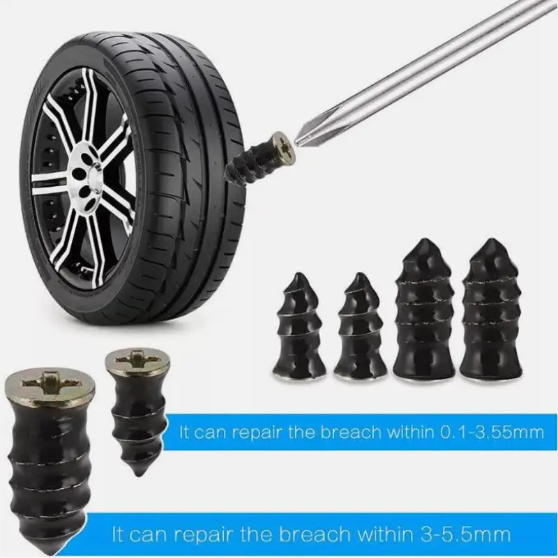 Auto-Motorrad-Reifen-Reparatur-Schrauben-Set, 22-teilig, DIY, flacher LKW, Vakuum-Reifen, Fix, schlauchloser Nagel, Gummi, Nägel, Schrauben, Zubehör – Detail 5
